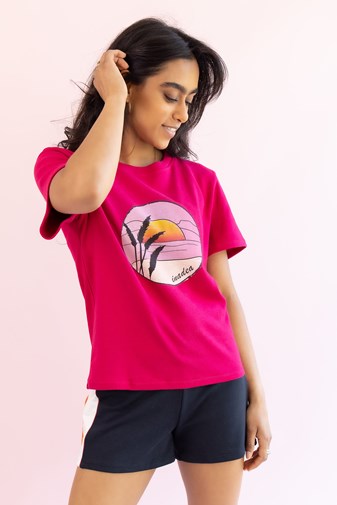 T-Shirt en Coton bio - GABRIEL (Fuchsia/Summer)