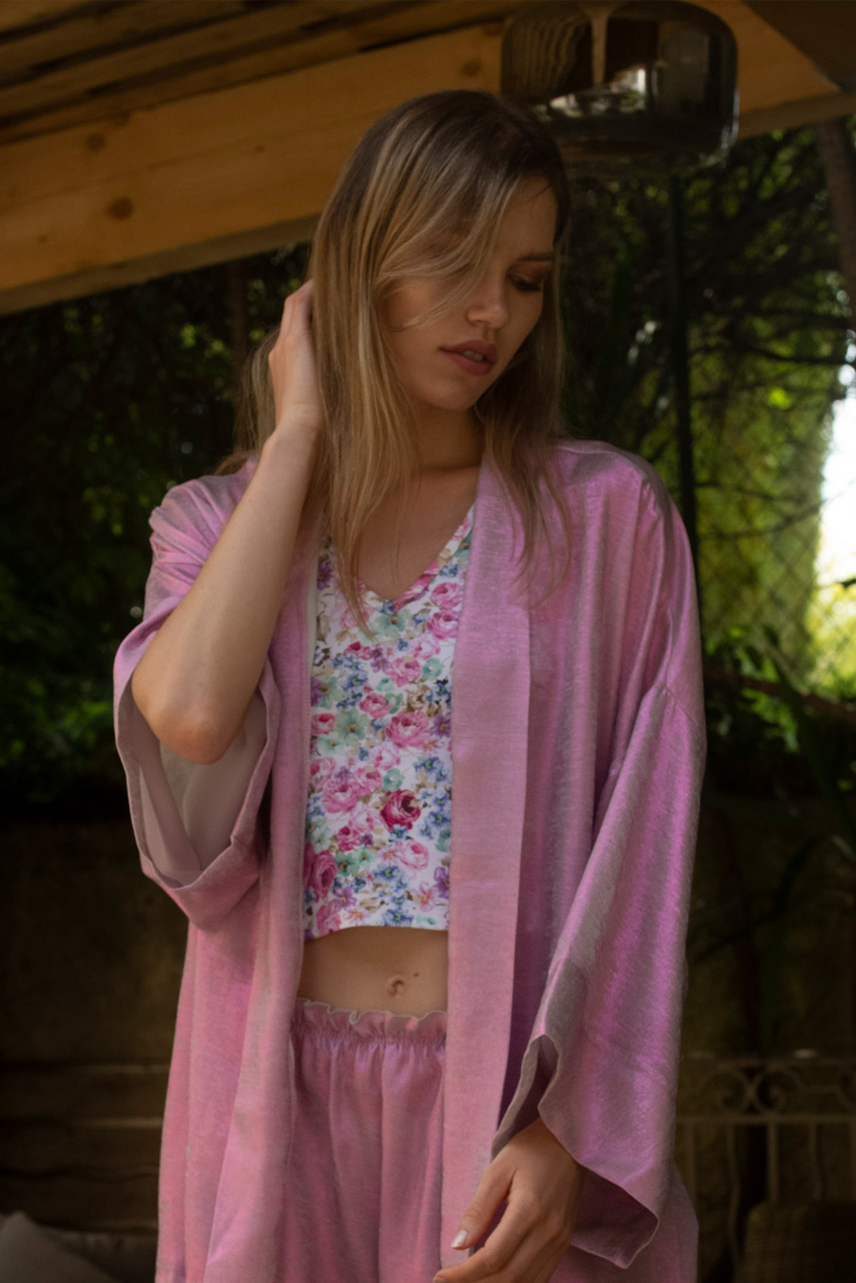 Elsa - Kimono Long Rose Pivoine 3