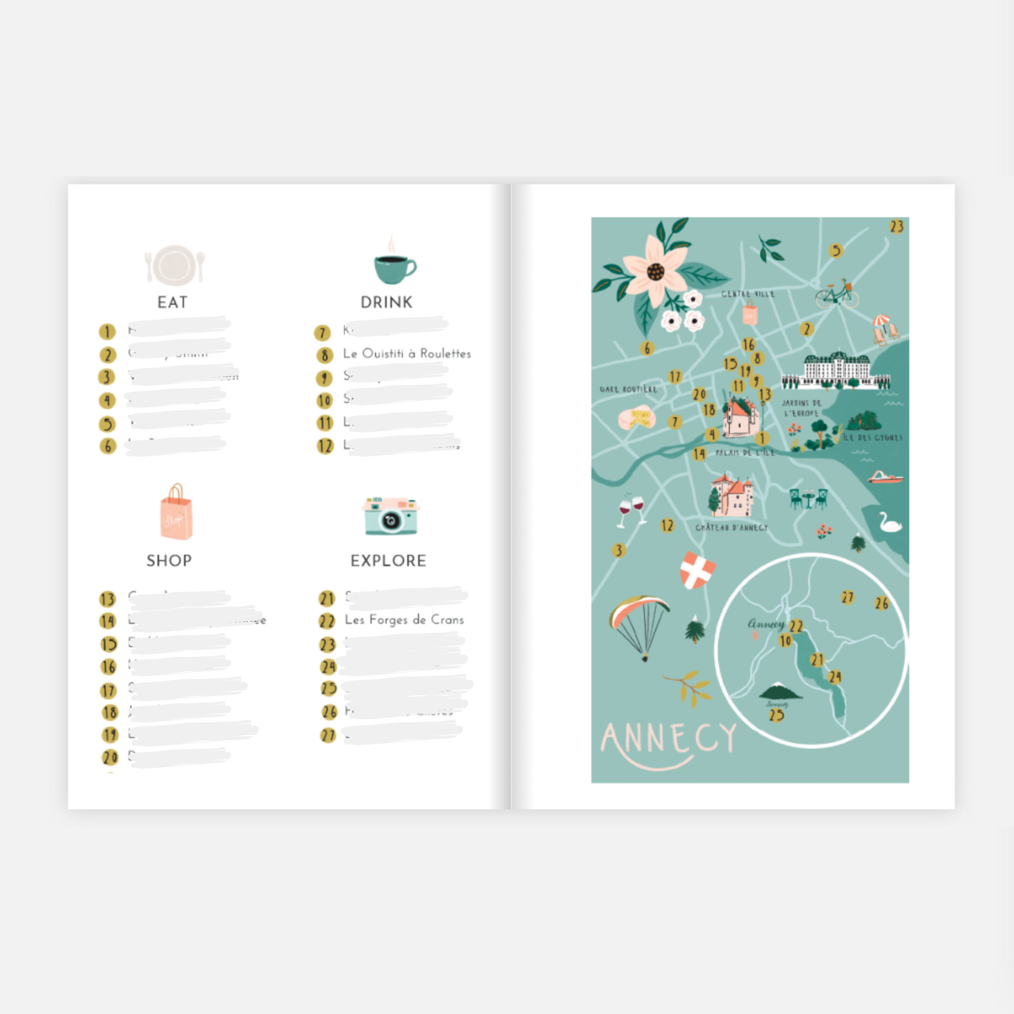 City-guide d'Annecy illustré et engagé - Format papier A6 6