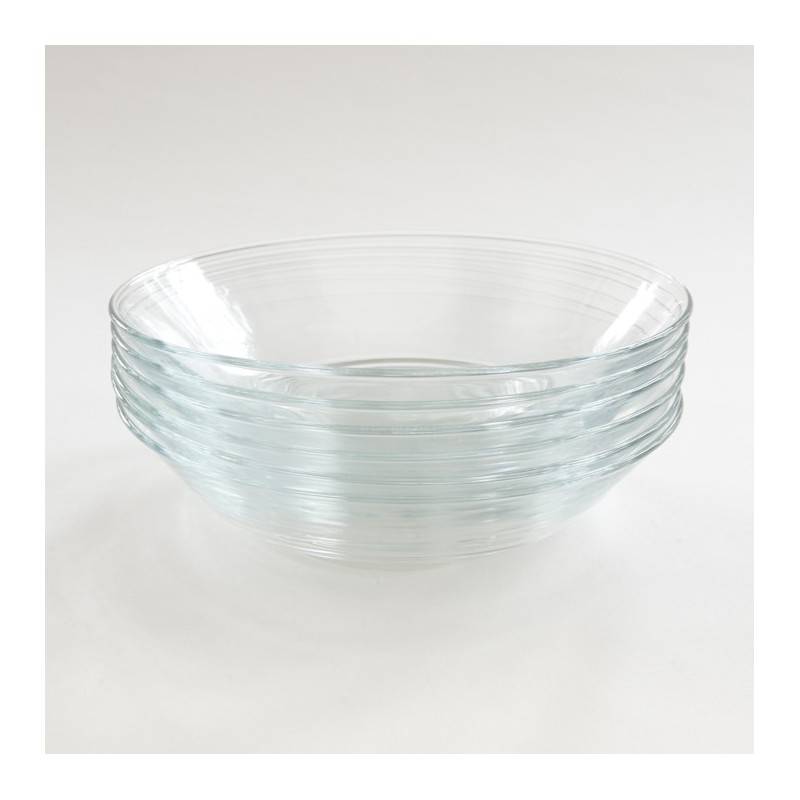 assiettes creuses en verre duralex