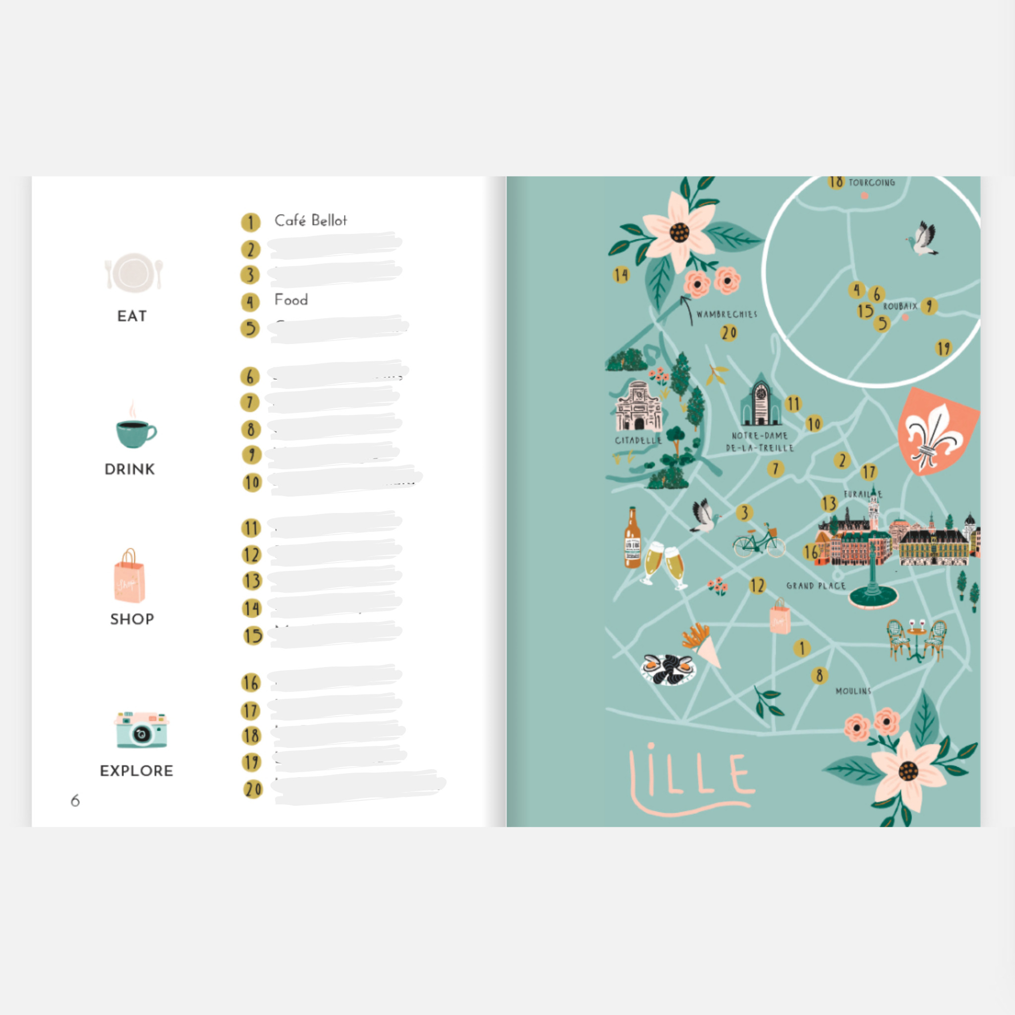 City-guide de Lille illustré et engagé - Format papier A6 7