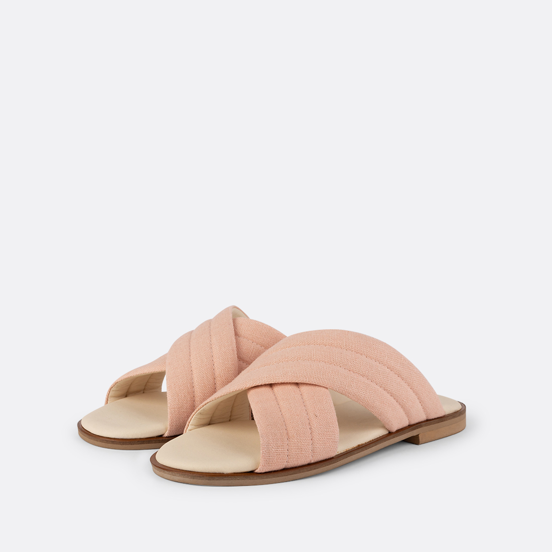 Violet-004 - Mules Plates en Chanvre & Coton 4