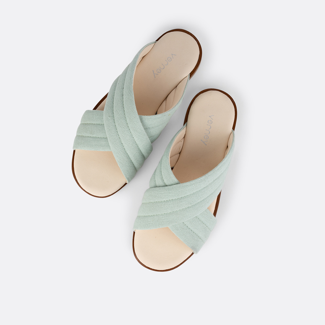 Violet-005 - Mules Plates en Chanvre & Coton 5