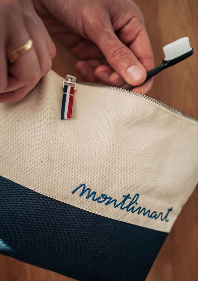 Trousse de toilette VOYAGEUR - Coton bio - Made in France 3