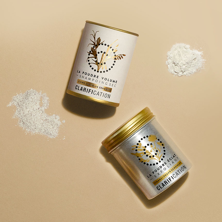 DUO - Exfoliant Visage + Shampoing Sec en poudre - 100% d'origine naturelle 3