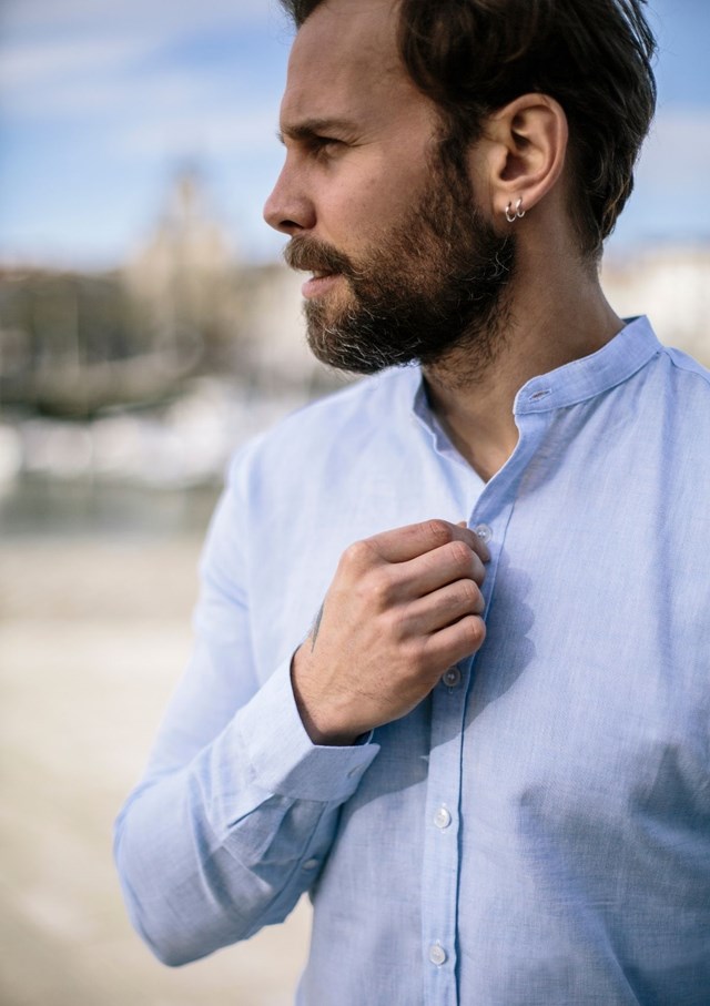 Chemise MAOLIN - Coton bio - Lin - Col Mao 8