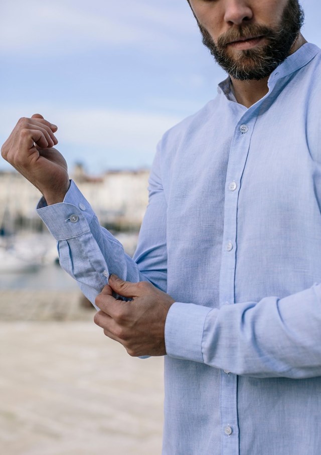 Chemise MAOLIN - Coton bio - Lin - Col Mao 10