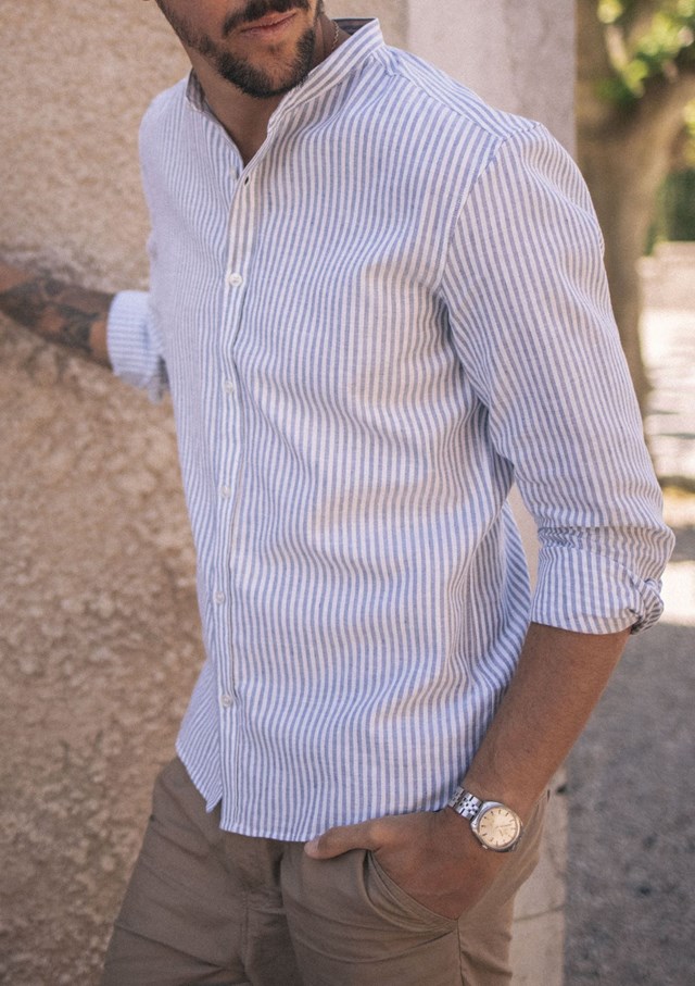 Chemise MAOLIN - Coton bio - Lin - Col Mao 5