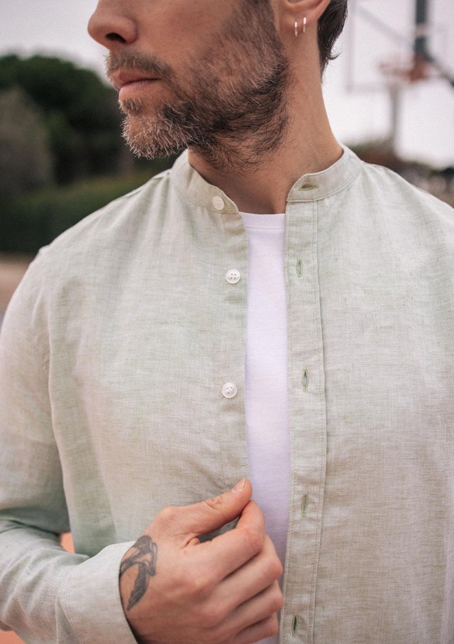 Chemise MAOLIN - Coton bio - Lin - Col Mao 18