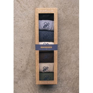 Semainier chaussettes MONTLISOCKS - Coton bio - Made in France