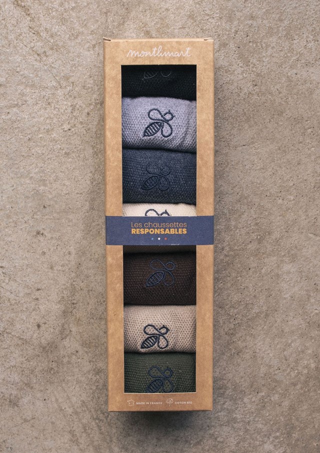 Semainier chaussettes MONTLISOCKS - Coton bio - Made in France 2