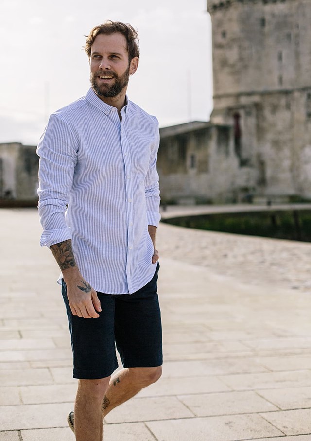 Chemise CENTRE-LIN - Coton bio - Lin 9