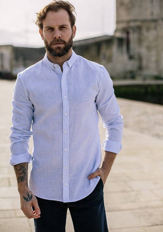 Chemise CENTRE-LIN - Coton bio - Lin 10