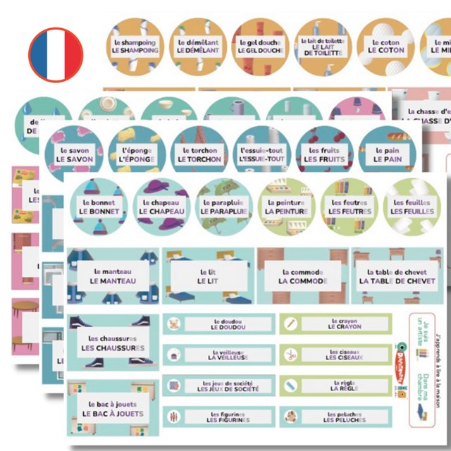 88 AUTOCOLLANTS pédagogiques AMOVIBLES pour apprendre à LIRE en AUTONOMIE