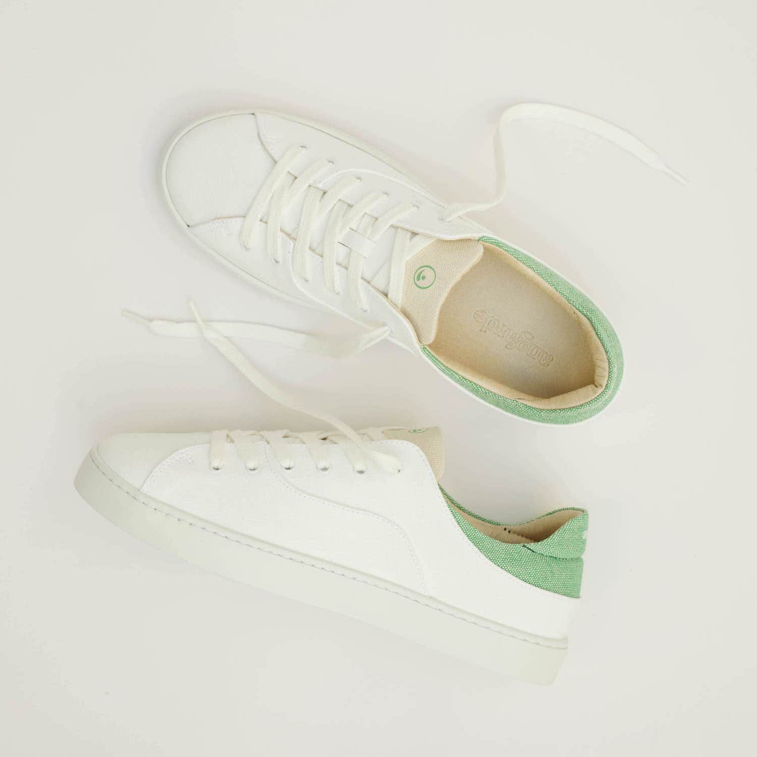 La basket After Surf en "cuir" de raisin, blanc vert 4