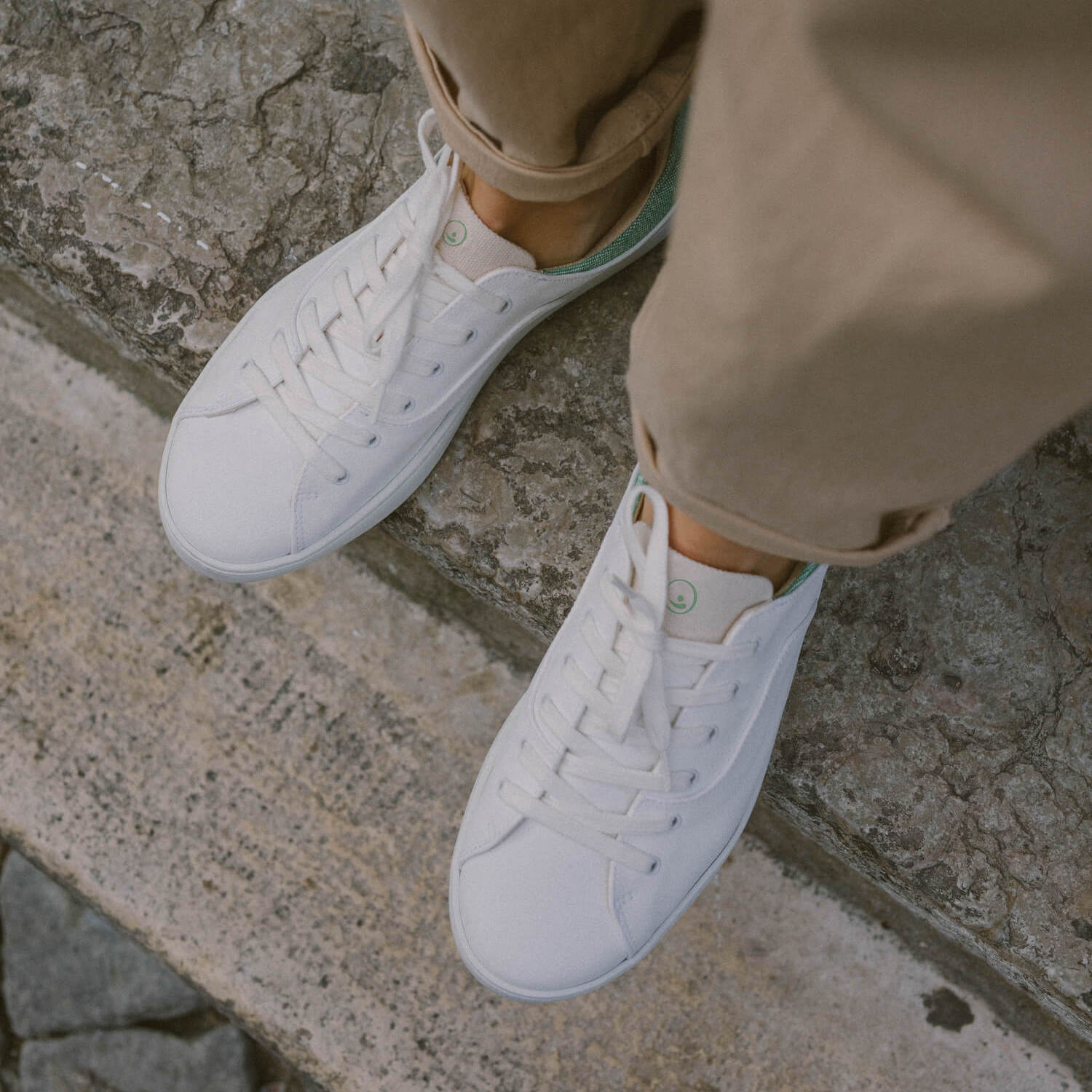 La basket After Surf en "cuir" de raisin, blanc vert 5