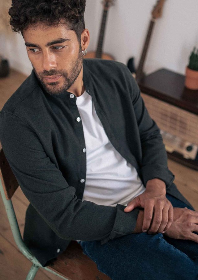 Chemise MONTLIMART - Col Mao - Coton & Laine 3