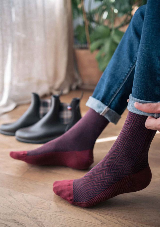 Chaussettes CHEVRON - Coton bio - Made in France 2