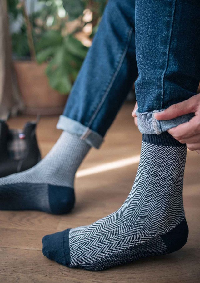 Chaussettes CHEVRON - Coton bio - Made in France 4