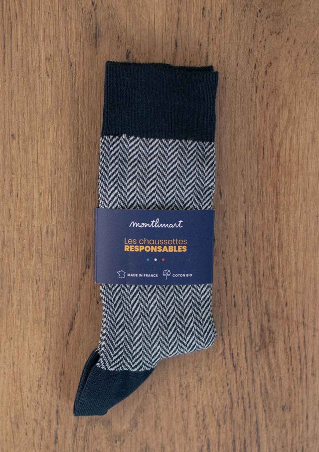 Chaussettes CHEVRON - Coton bio - Made in France 5
