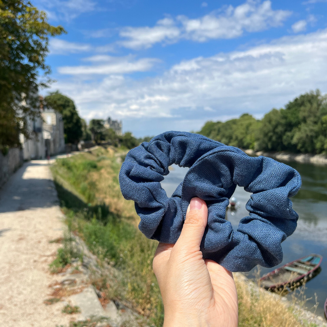 Duo de chouchous bleu et bleu