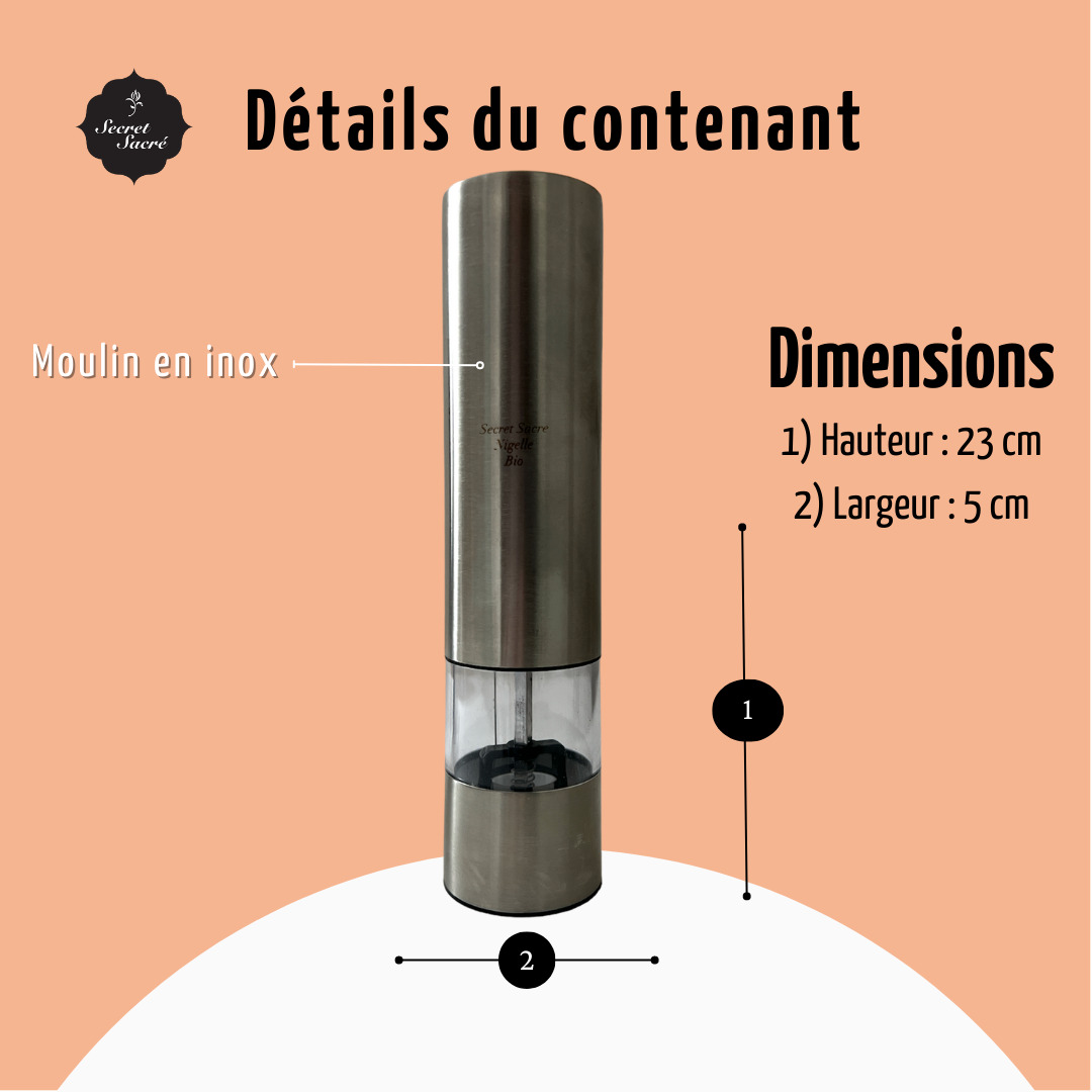 Moulin à nigelle + graines de nigelle offertes 5