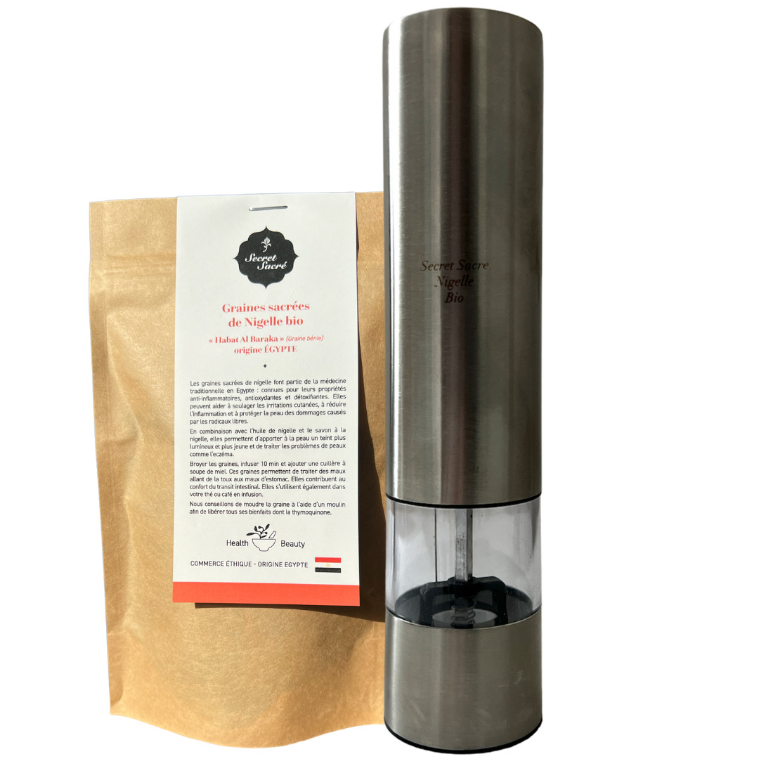 Moulin à nigelle + graines de nigelle offertes 12