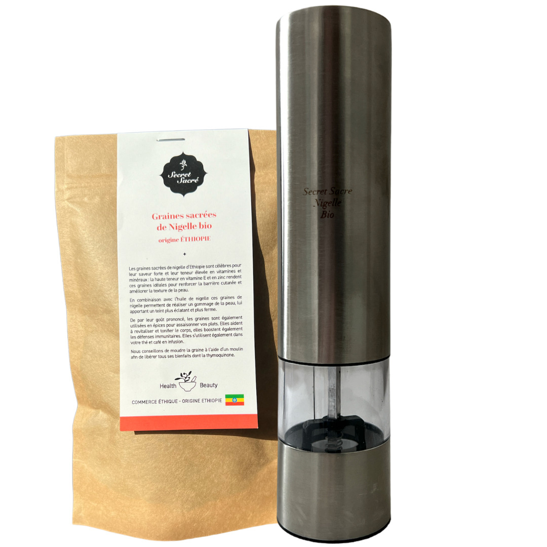 Moulin à nigelle + graines de nigelle offertes 10