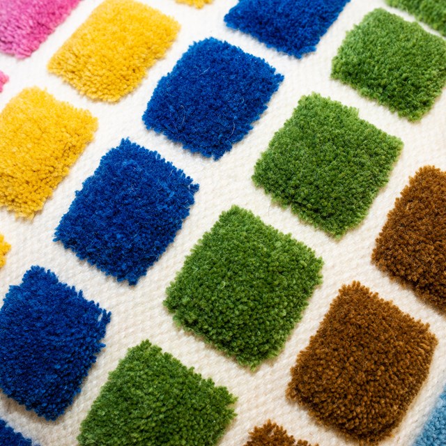 Housse de coussin en laine tufté - Tetris 2