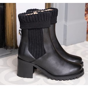 Bottines à talons Zodiaque Noir vegan