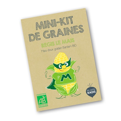 Mini-kit de semis - graines de maïs bio - Régis le maïs