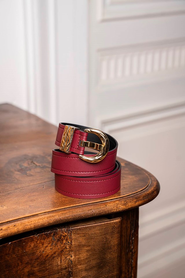 ceinture grand cru avec boucle doré vegan