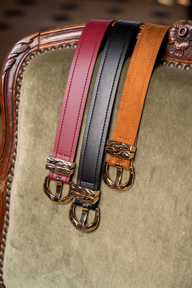 ceinture grand cru avec boucle doré vegan