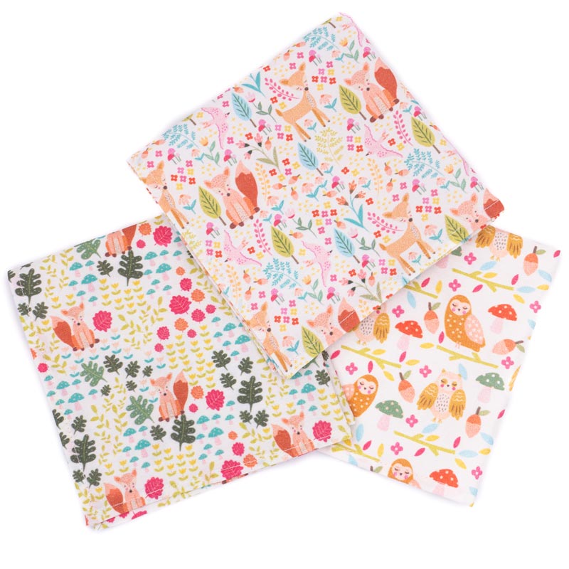 Mouchoirs en tissu - Collection Balade en Forêt 4