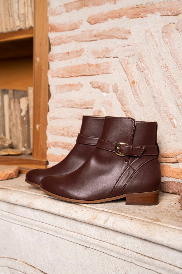 bottines plates chocolat vegan