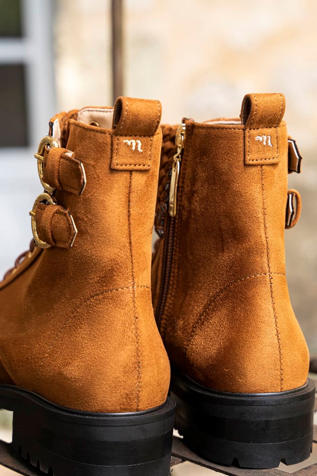bottines à lacets noisette vegan