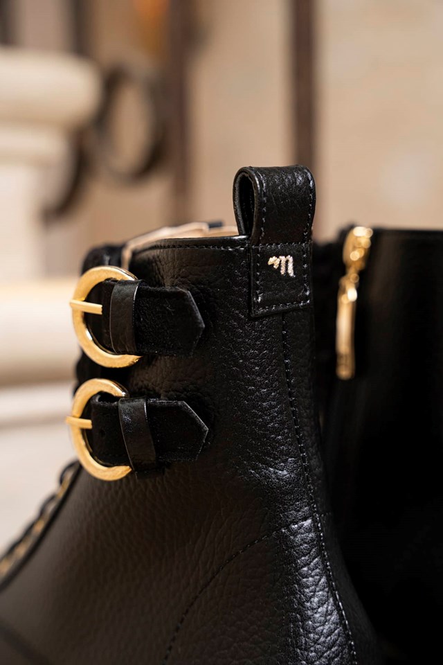 bottines à lacets noir vegan
