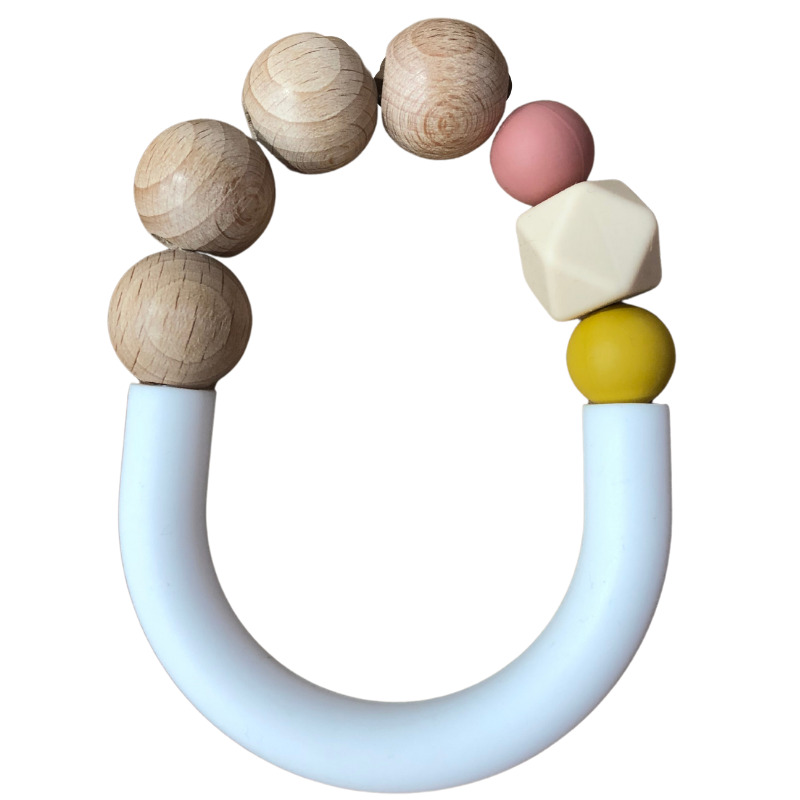 Anneau de dentition en silicone et bois de hêtre 3