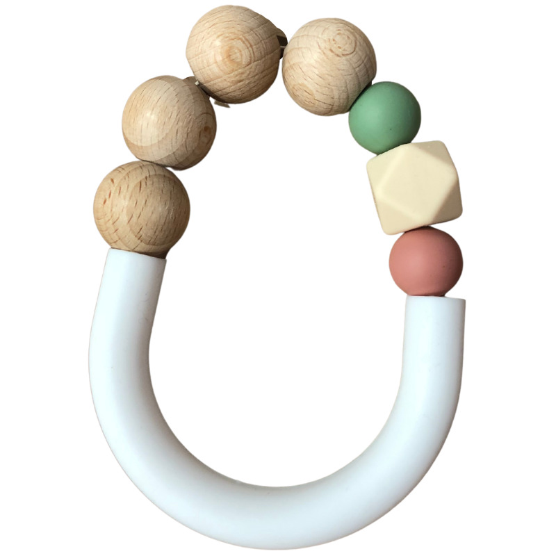 Anneau de dentition en silicone et bois de hêtre 4