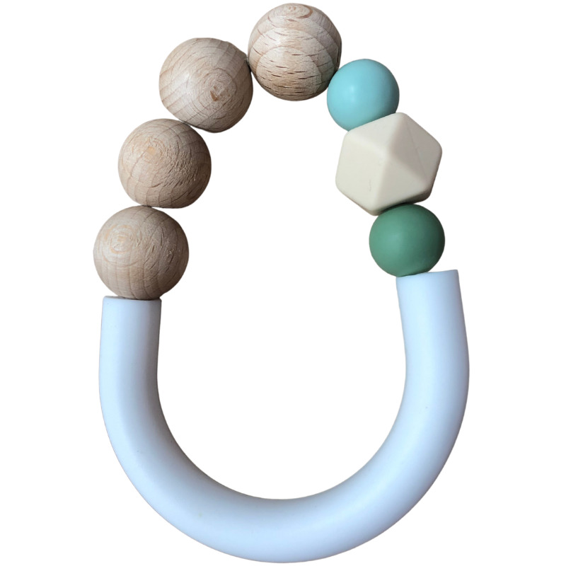 Anneau de dentition en silicone et bois de hêtre 5