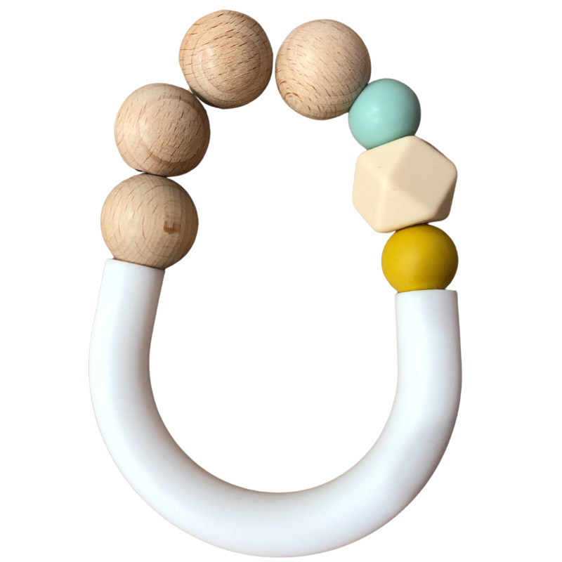 Anneau de dentition en silicone et bois de hêtre 6