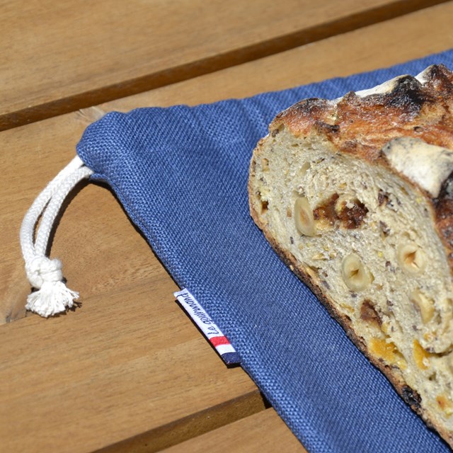 Sac à pain Les extra-ordinaires Le Gourmand bleu marin pain aux fruits