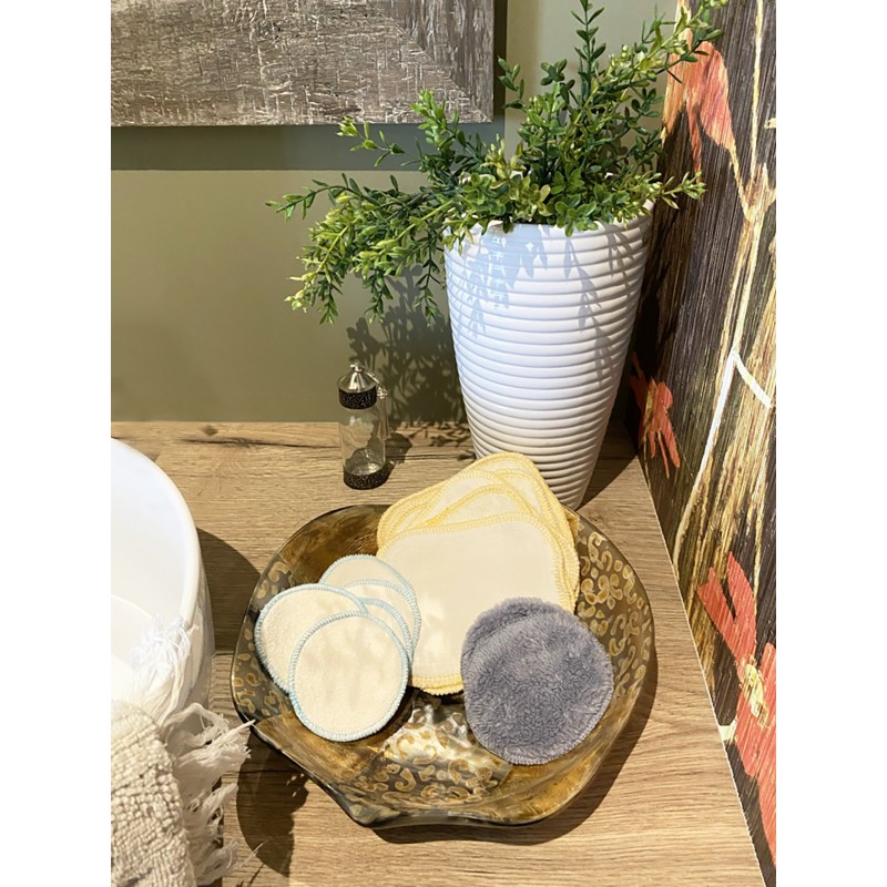 5 petites lingettes démaquillantes en coton bio