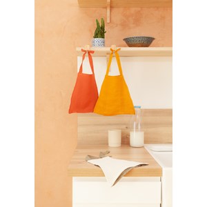Lots de 3 essuie-tout en lin et coton bio - Terracotta, Kaki et Moutarde