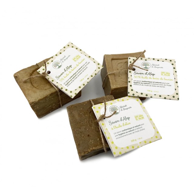 savon d'Alep à base d'huile de baies de laurier