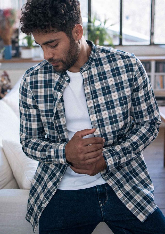 Chemise MONTLIMART - Col Mao - Coton recyclé 4