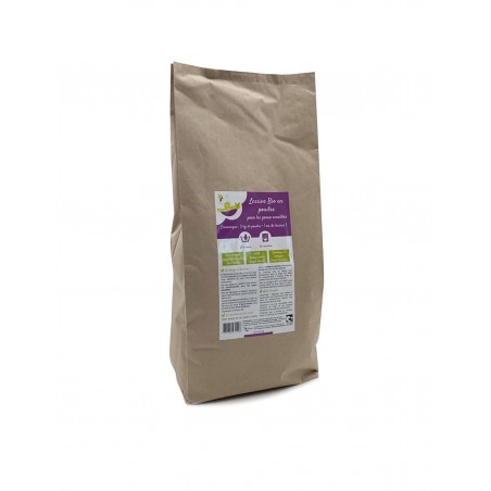 lessive bio à partir d'huile vétégale francaise, format 750 gr ou 3 kg