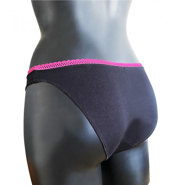 culottes menstruelles noires nuit flux normal ou flux abondant en coton bio