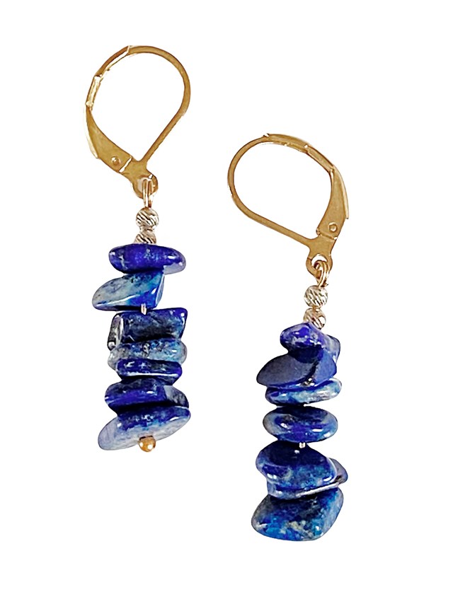 Boucles d'oreilles CHAKRA Lapis-Lazuli 4
