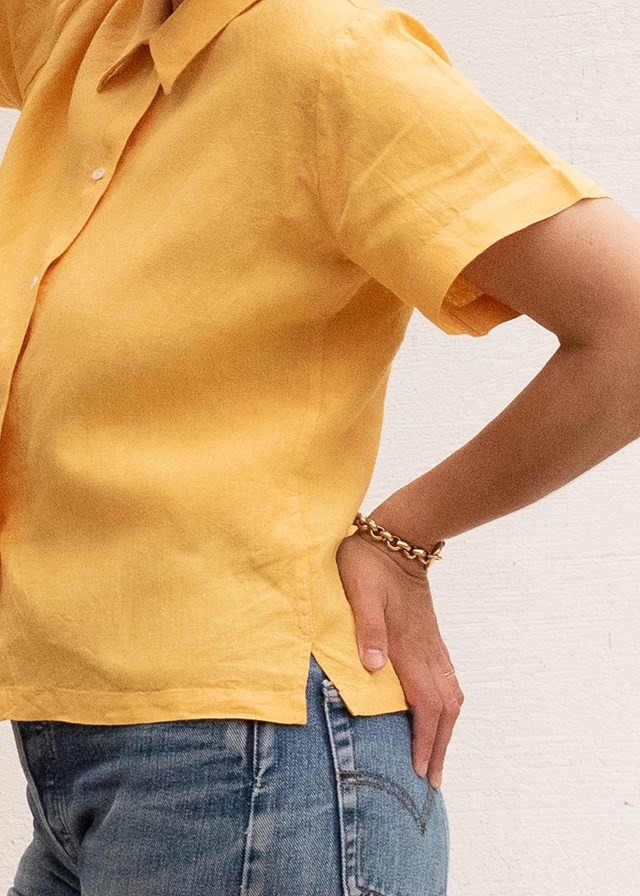 CHEMISE SUNNY EN LIN - JAUNE 2